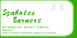 szabolcs barnert business card